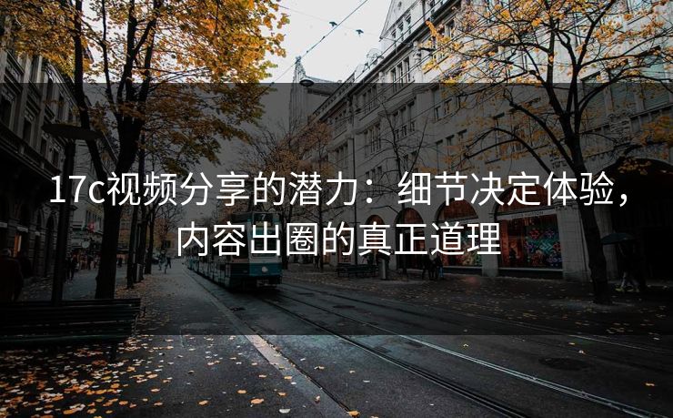 17c视频分享的潜力：细节决定体验，内容出圈的真正道理