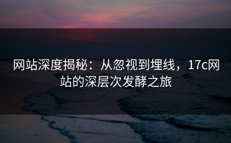 网站深度揭秘：从忽视到埋线，17c网站的深层次发酵之旅