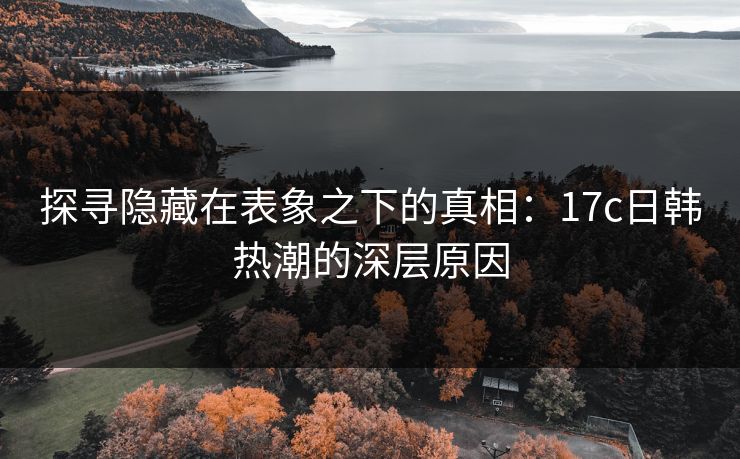探寻隐藏在表象之下的真相：17c日韩热潮的深层原因